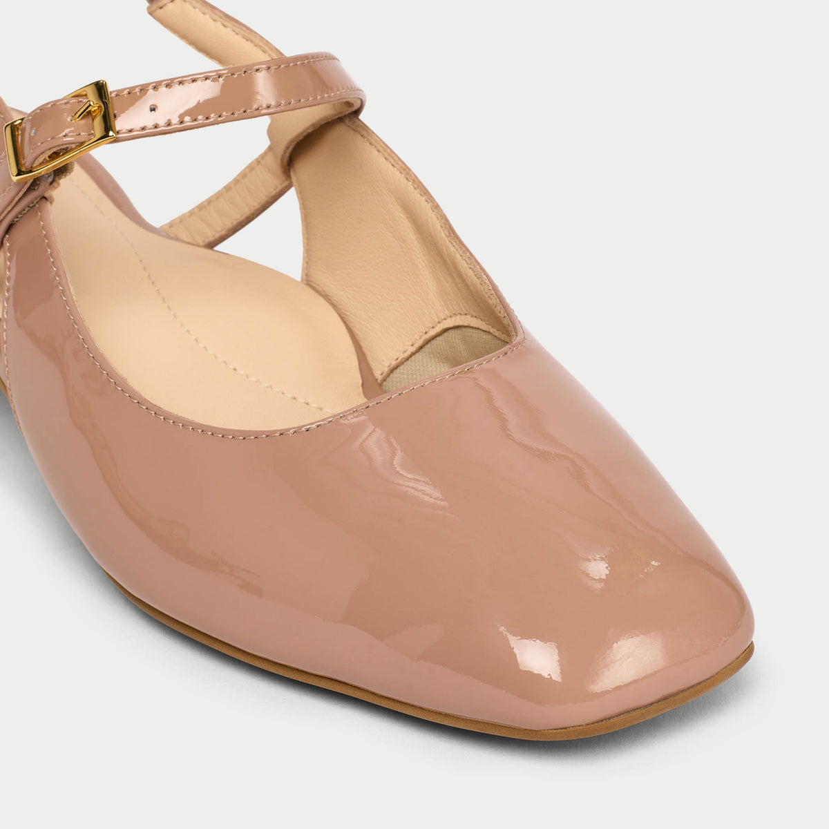 Betty - Toffee Patent Slingbacks (image 4)