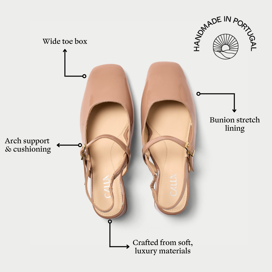 Betty - Toffee Patent Slingbacks (image 6)