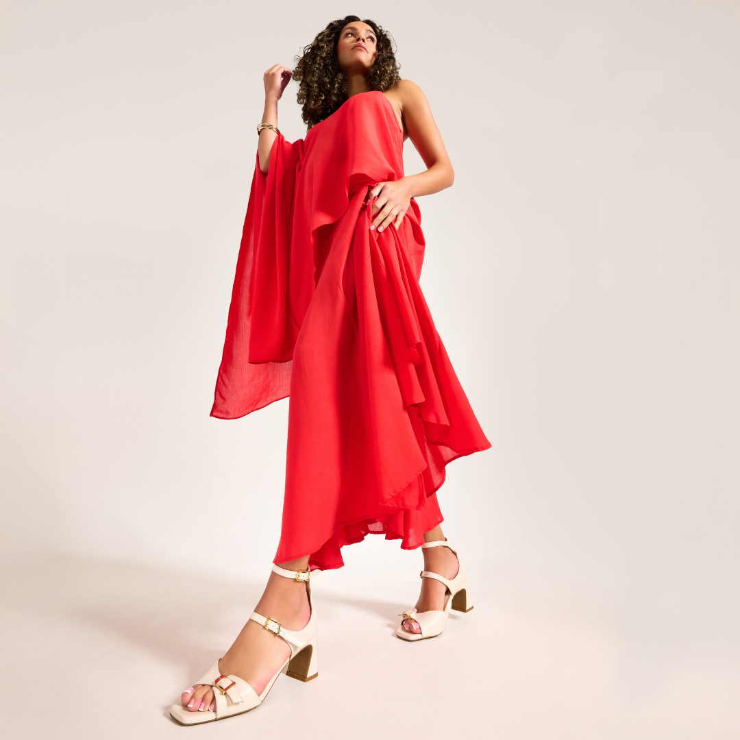 Bridget - Off White Leather Heels (image 1)