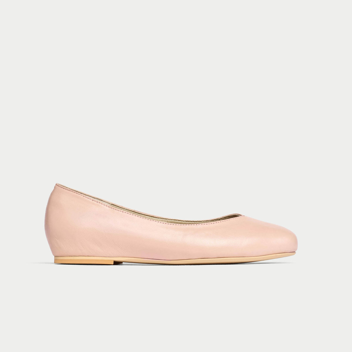 Charlotte - Pale Pink Leather Ballerinas (image 1)