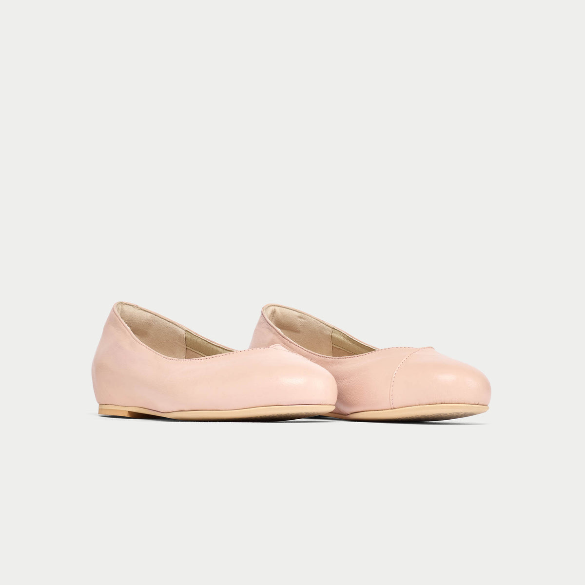Charlotte - Pale Pink Leather Ballerinas (image 2)