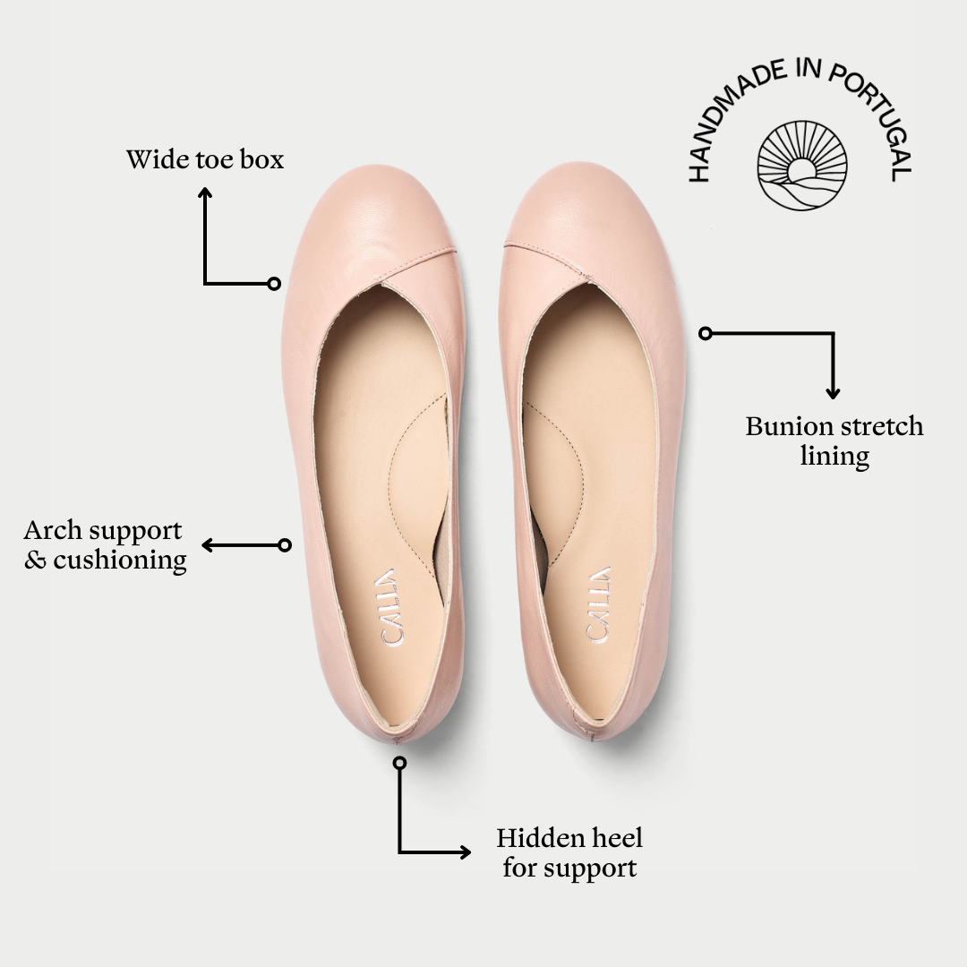 Charlotte - Pale Pink Leather Ballerinas (image 6)