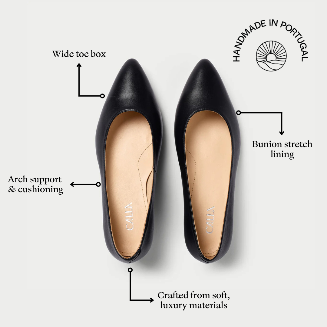 Claudia - Black Leather Pumps (image 7)