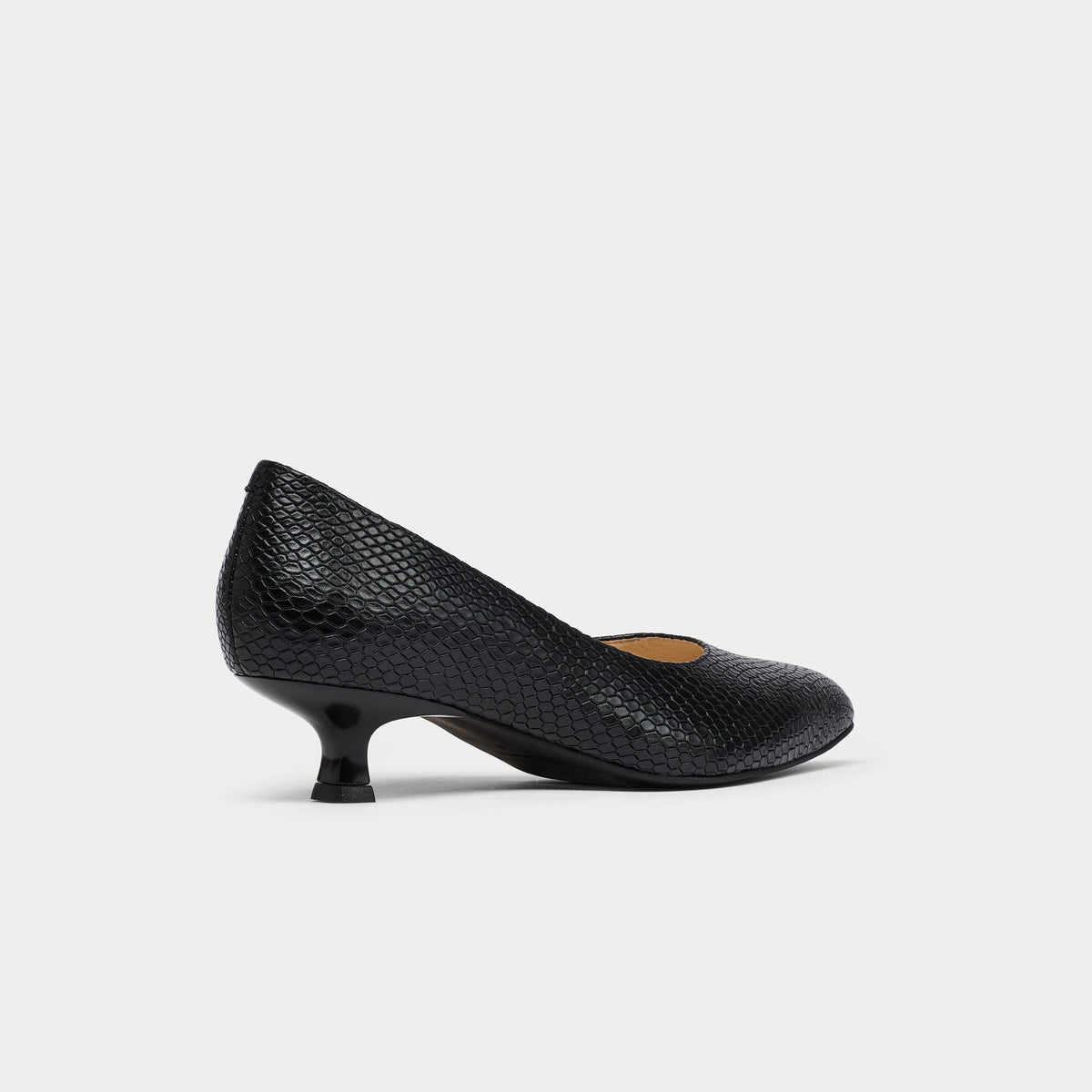 Claudia - Black Croc Leather Pumps (image 7)