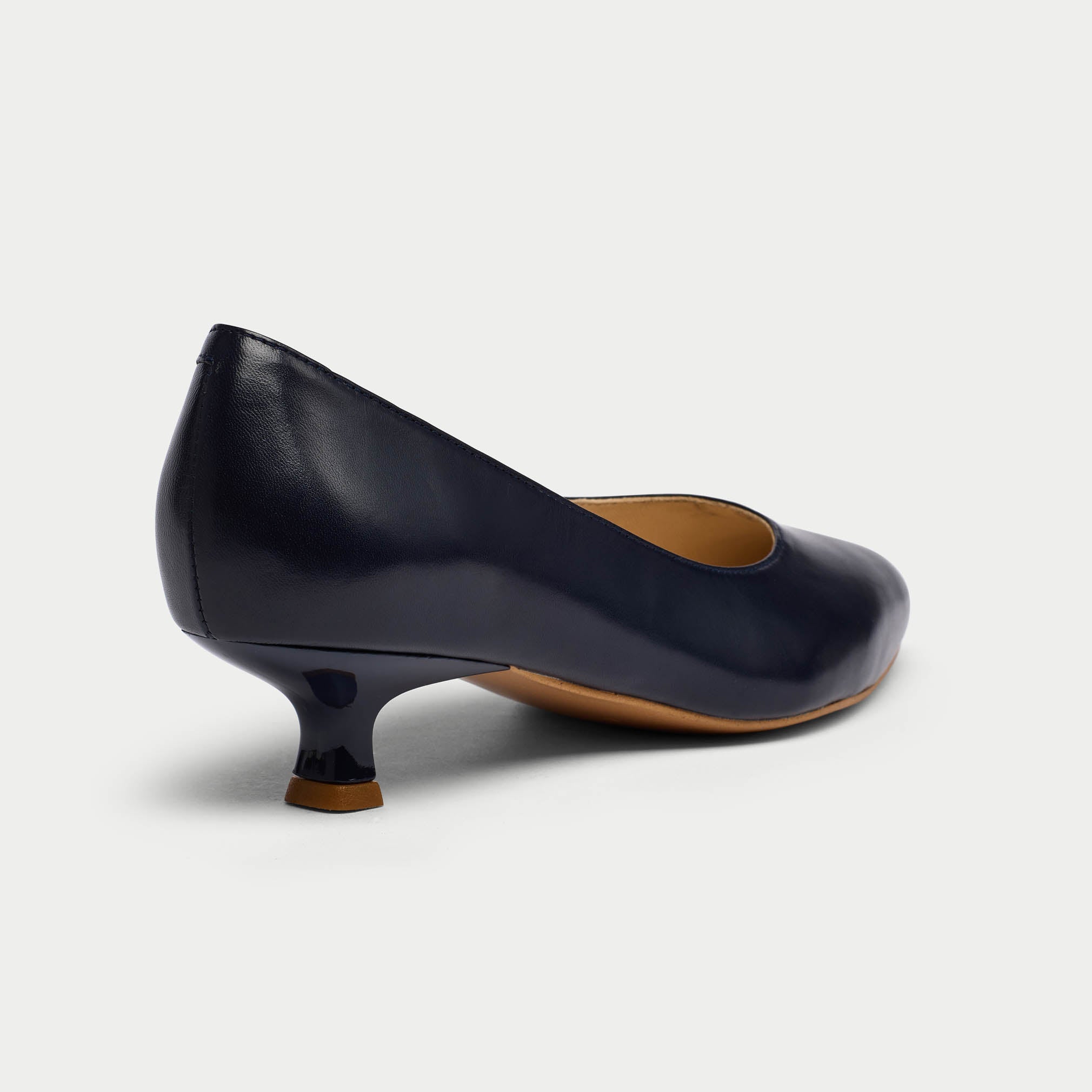 Dark navy kitten heel shoes on sale