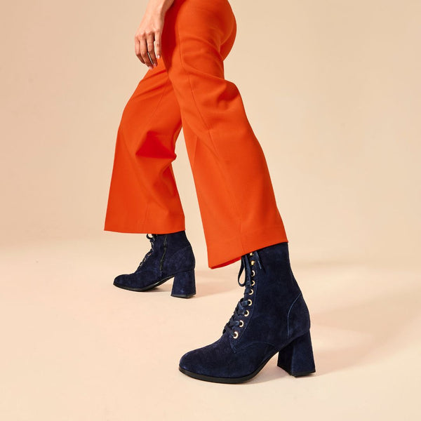 navy suede boots for bunions