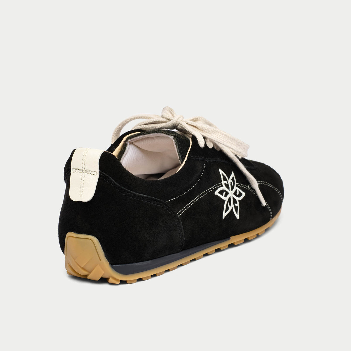 Aurora - Black Suede Wide Fit Trainers