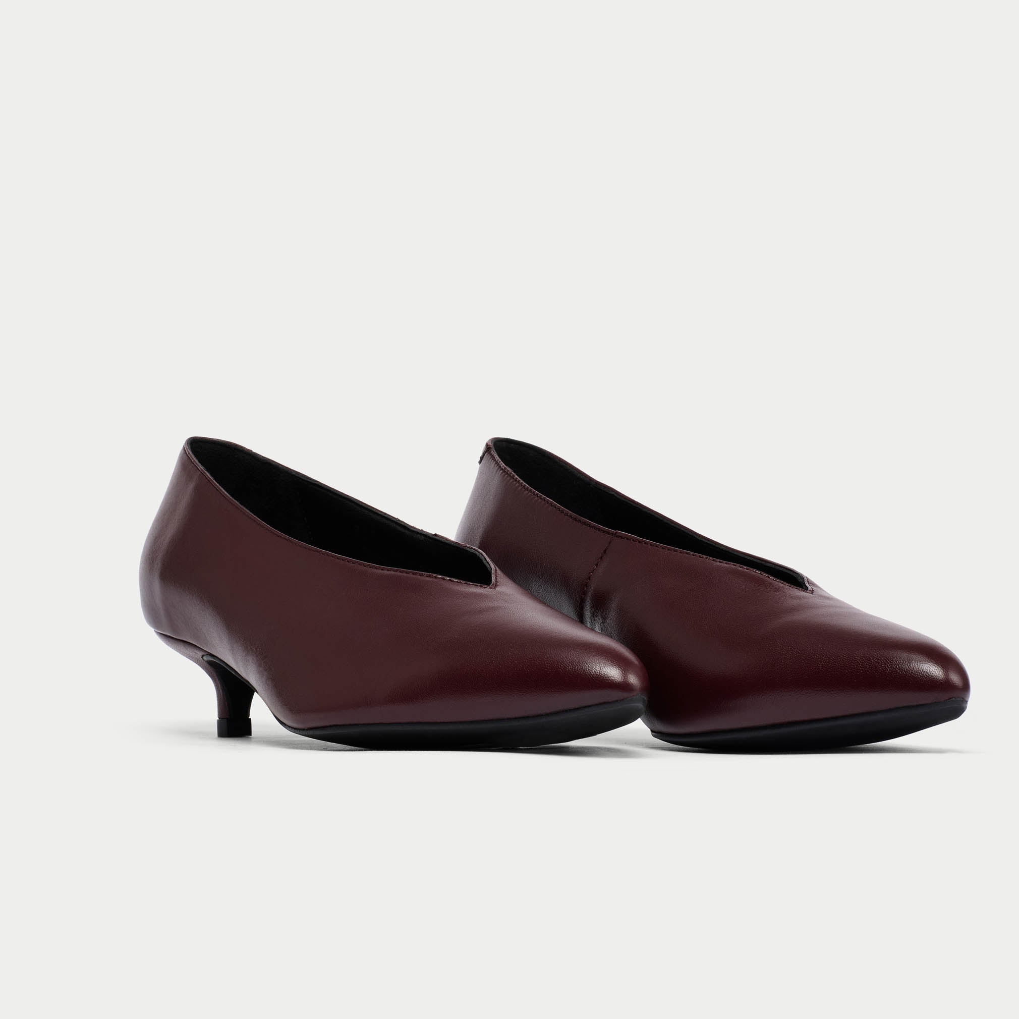 Courtney - Burgundy Leather Courts