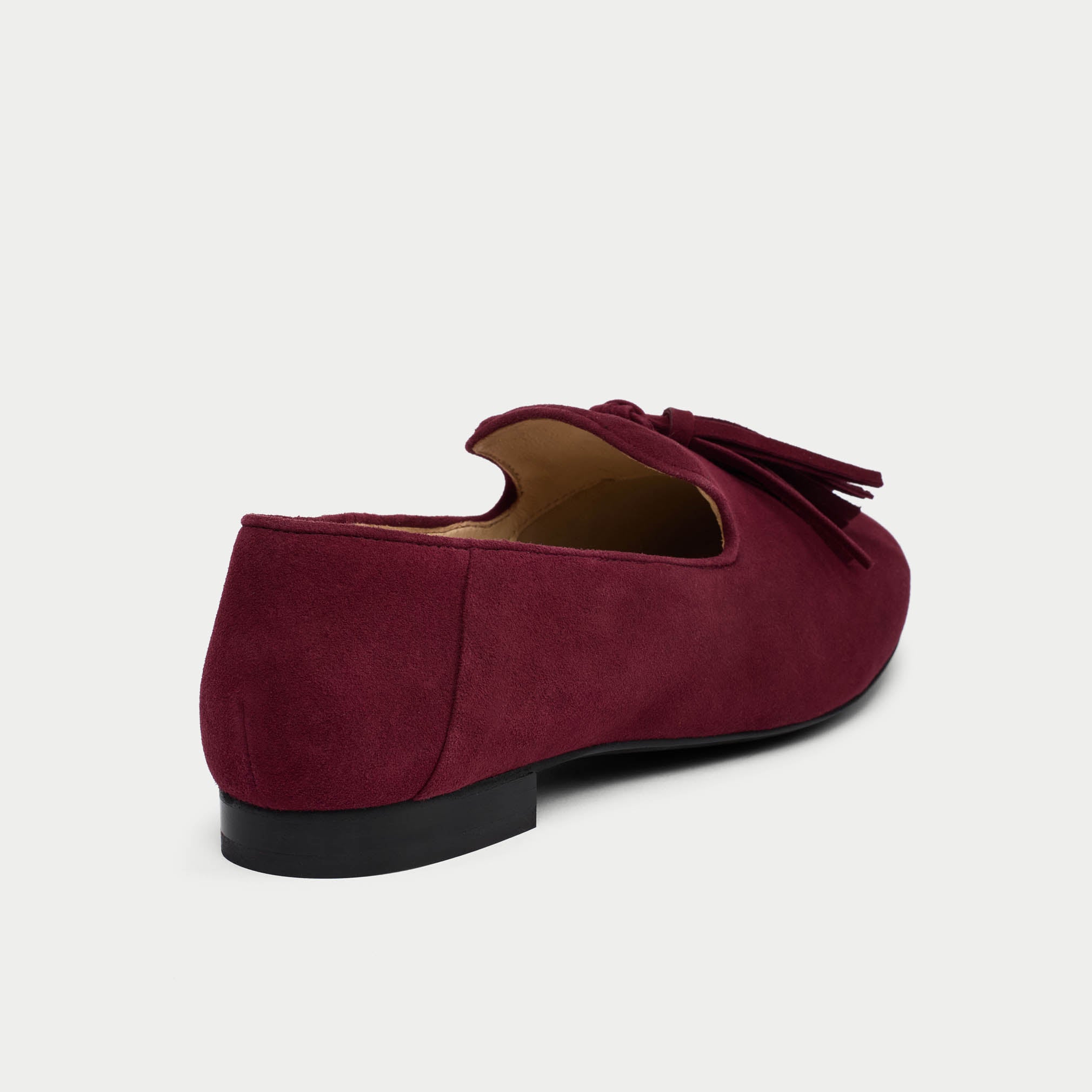 Freya - Burgundy Suede Loafers