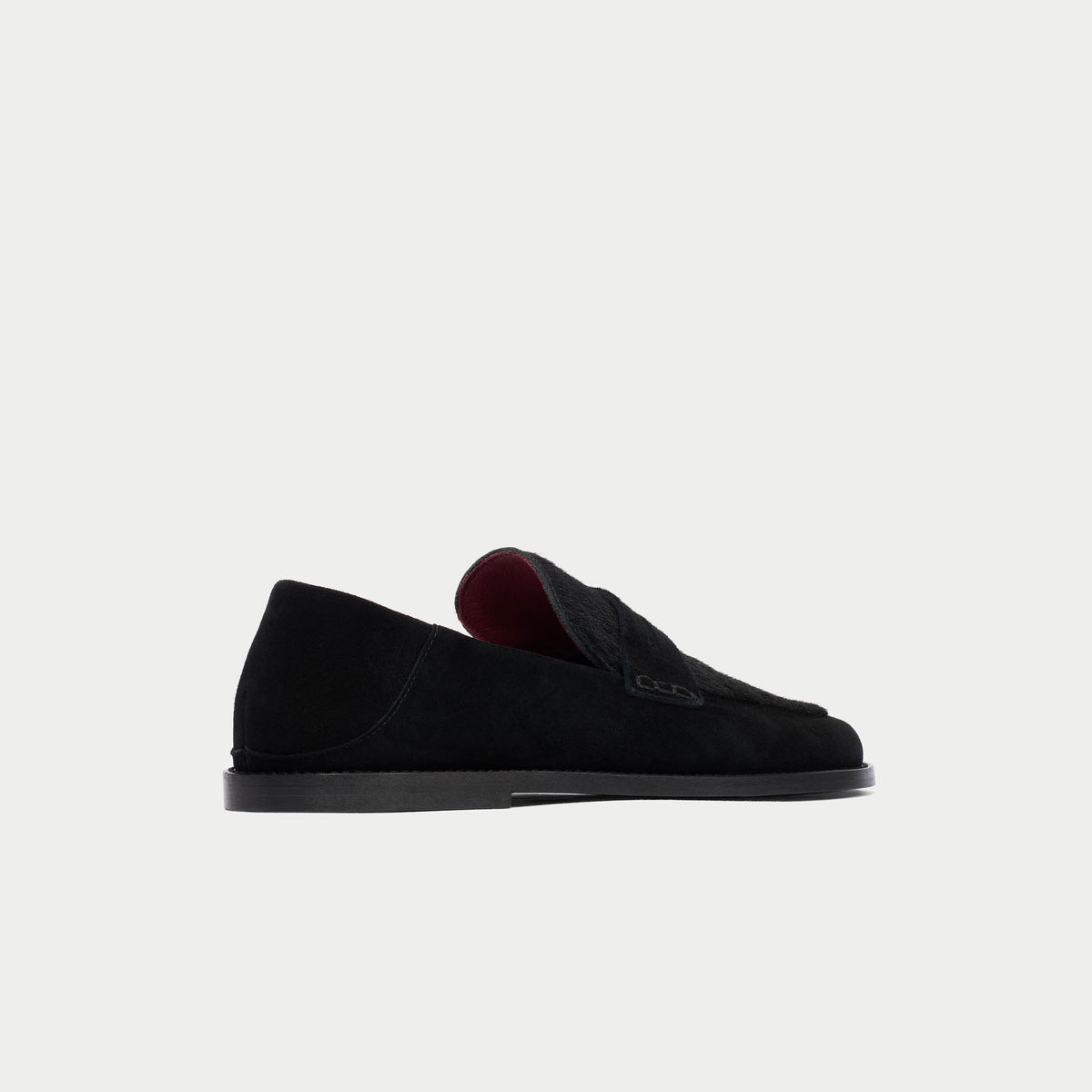 Josette - Black Pony Effect Loafers