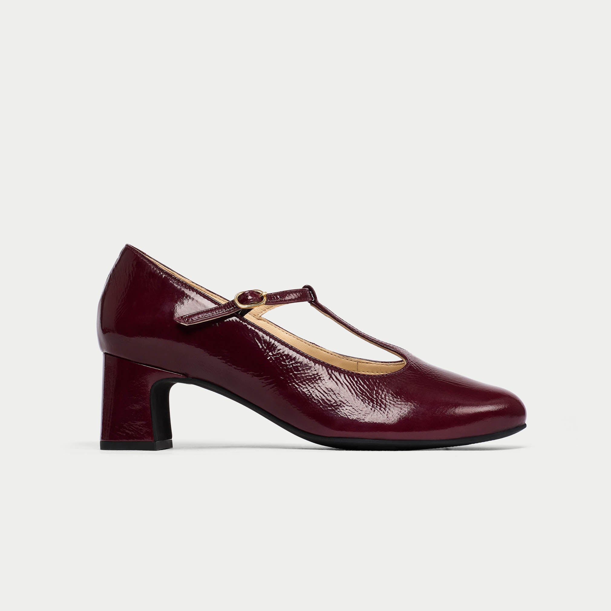 Lorette - Cherry Patent Leather Courts