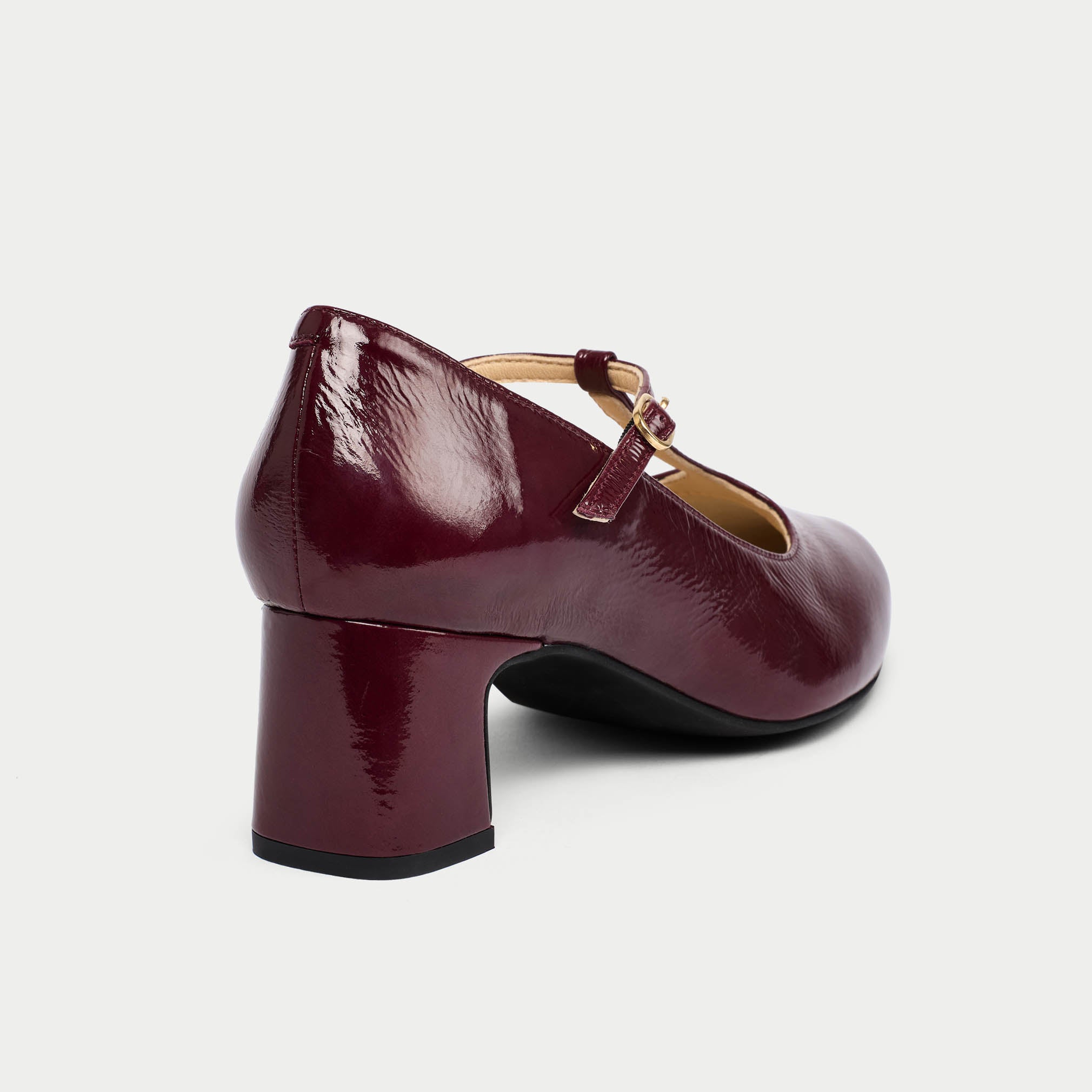 Lorette - Cherry Patent Leather Courts