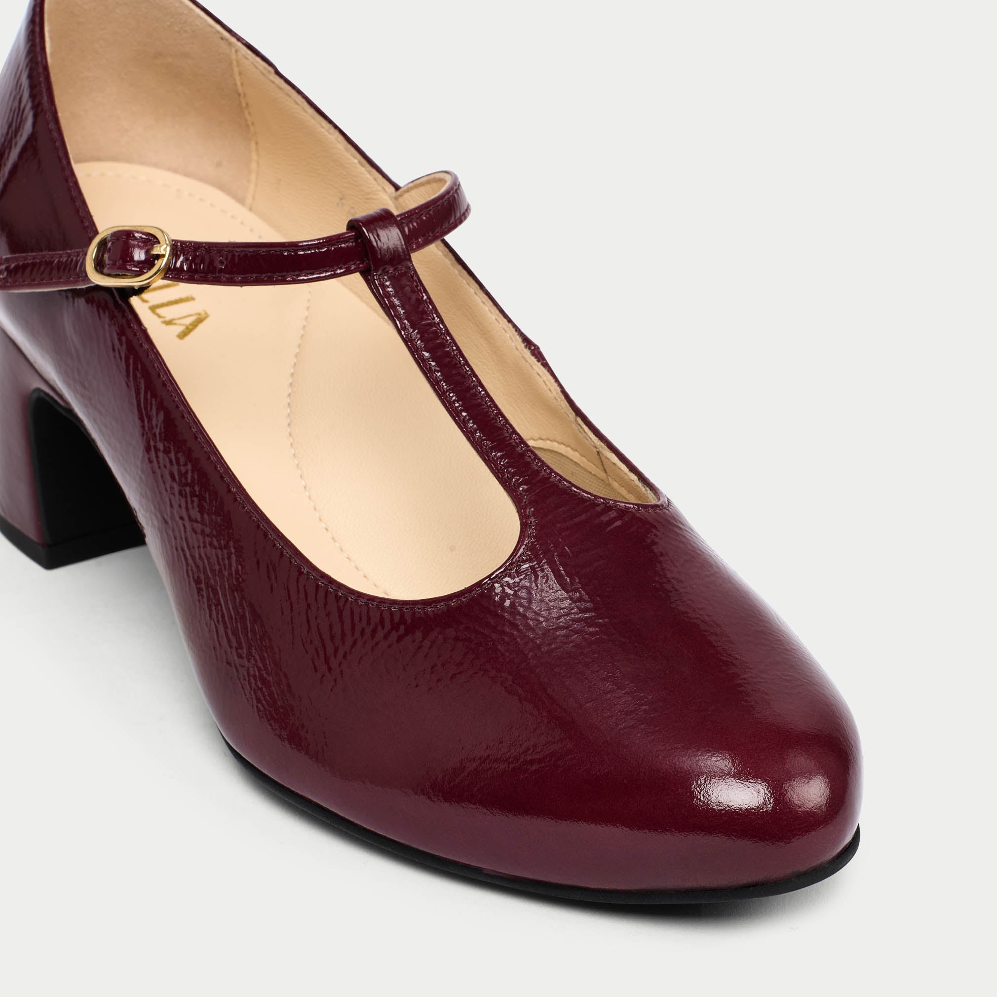 Lorette - Cherry Patent Leather Courts