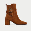Miriam - Cognac Suede Leather Boots