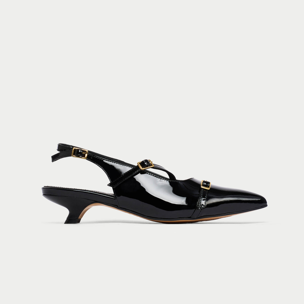 Paloma Patent Leather Kitten Heels