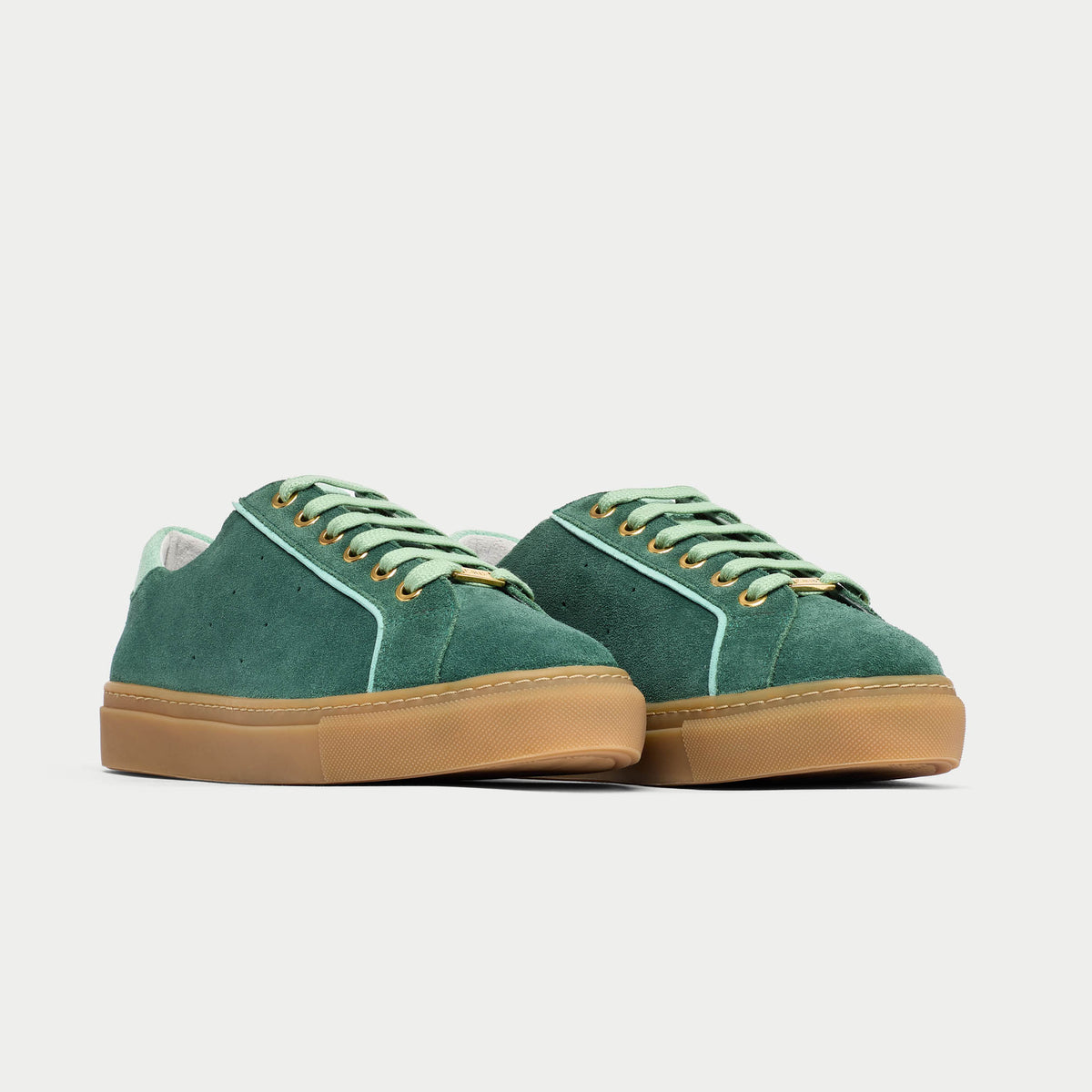 Star - Teal Suede Wide Fit Trainers