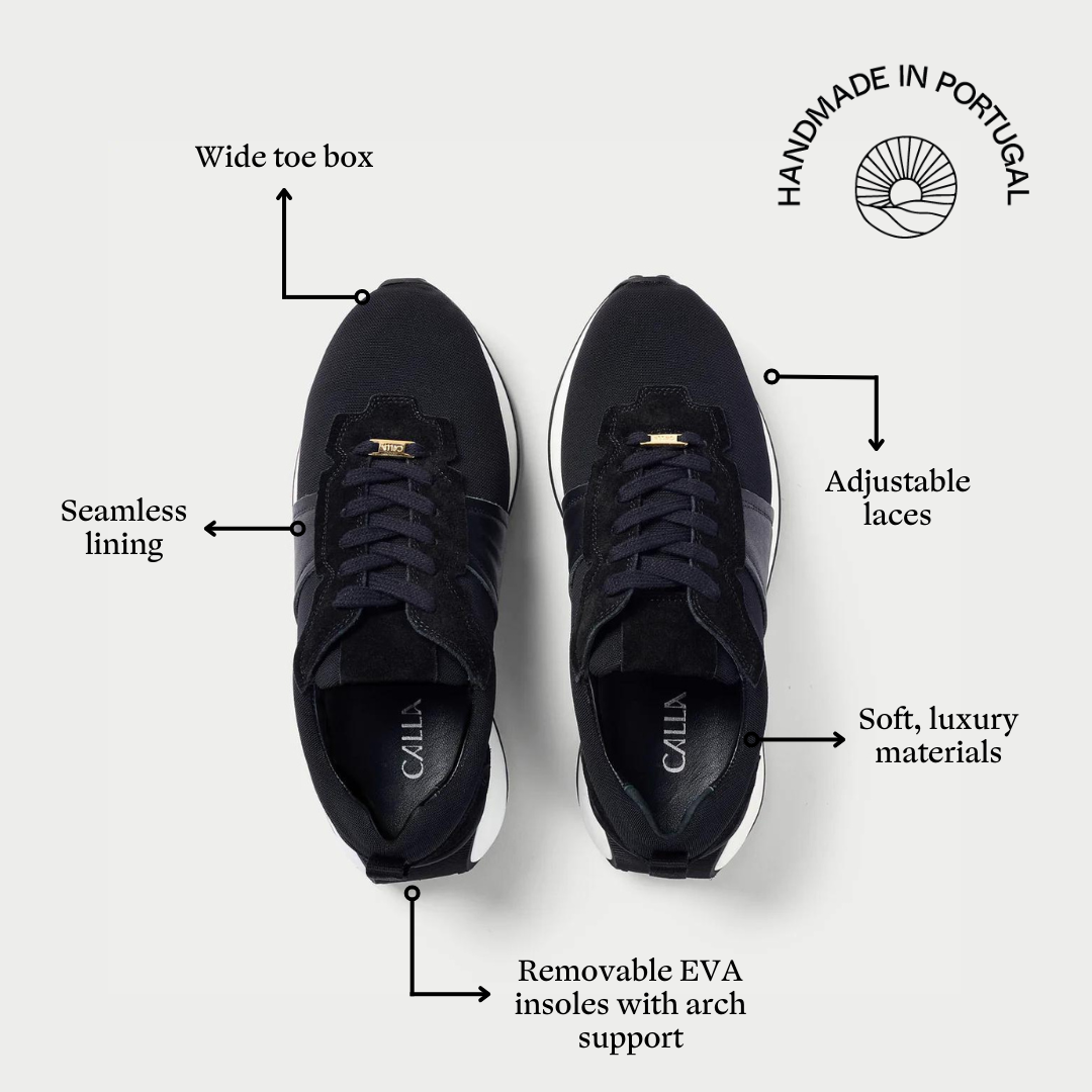 Cosmos black sneakers fatures