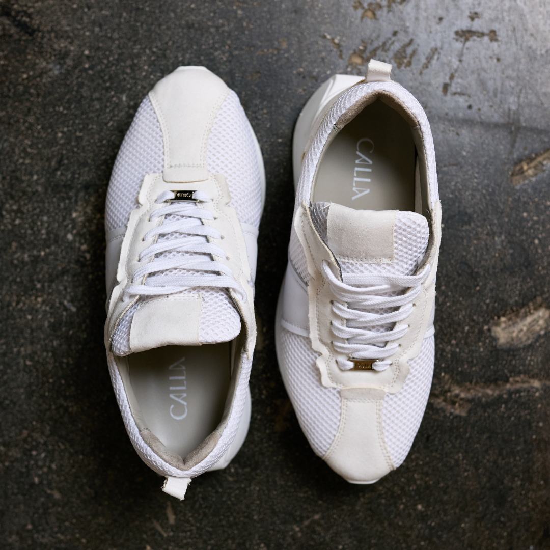 Cosmos - Chunky-Sole Bright White Mix Wide Fit Trainers