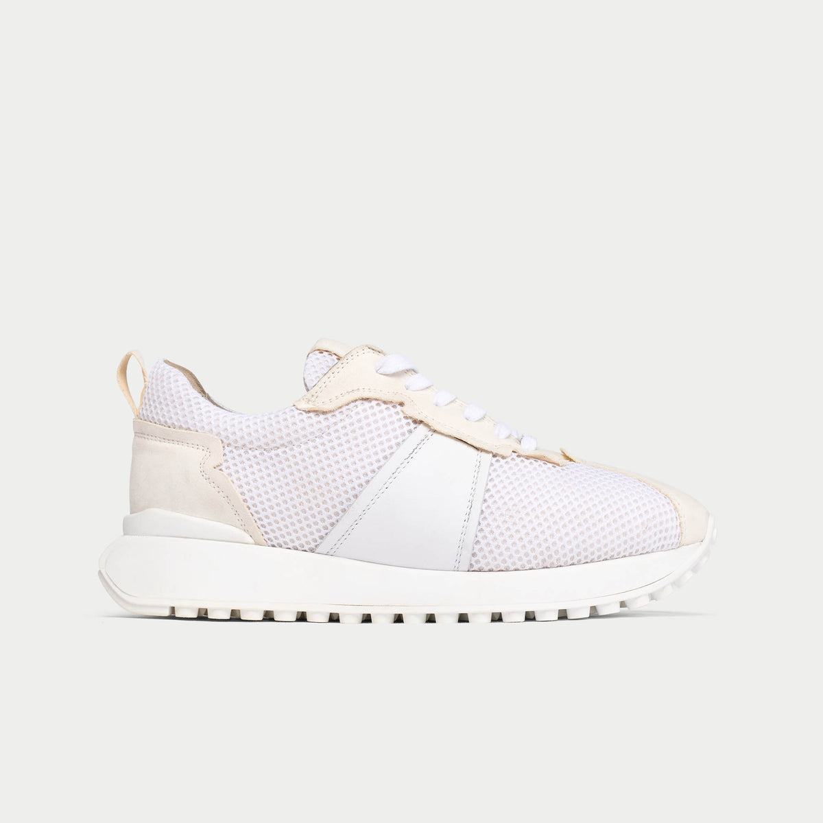 Cosmos - Chunky-Sole White Mesh Wide Fit Trainers (image 2)