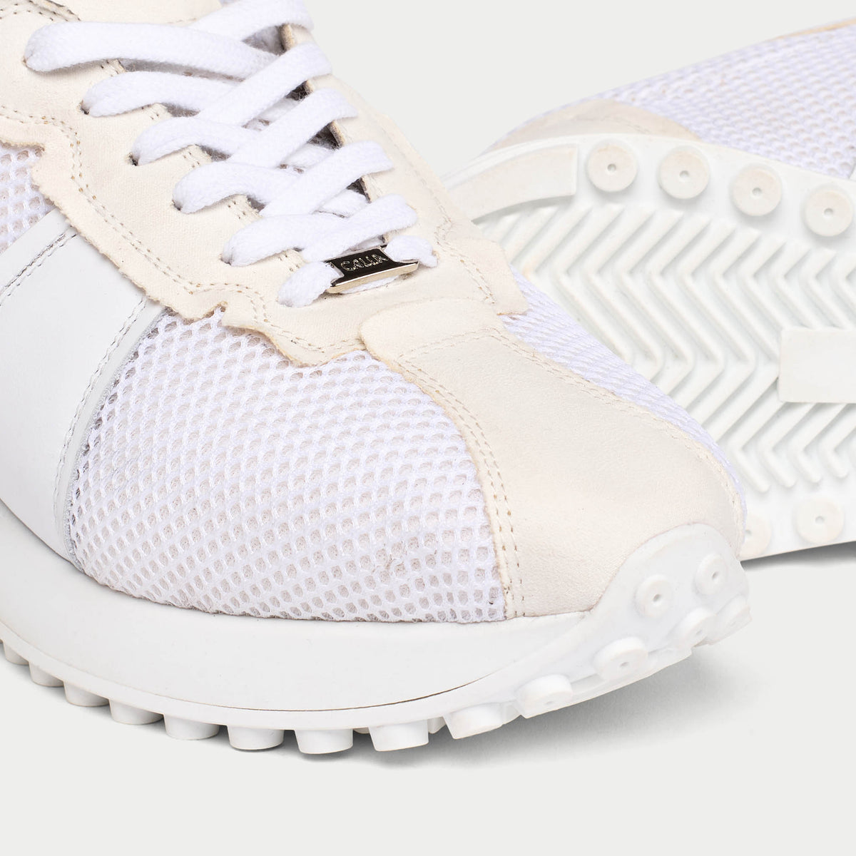 Cosmos - Chunky-Sole White Mesh Wide Fit Trainers (image 6)