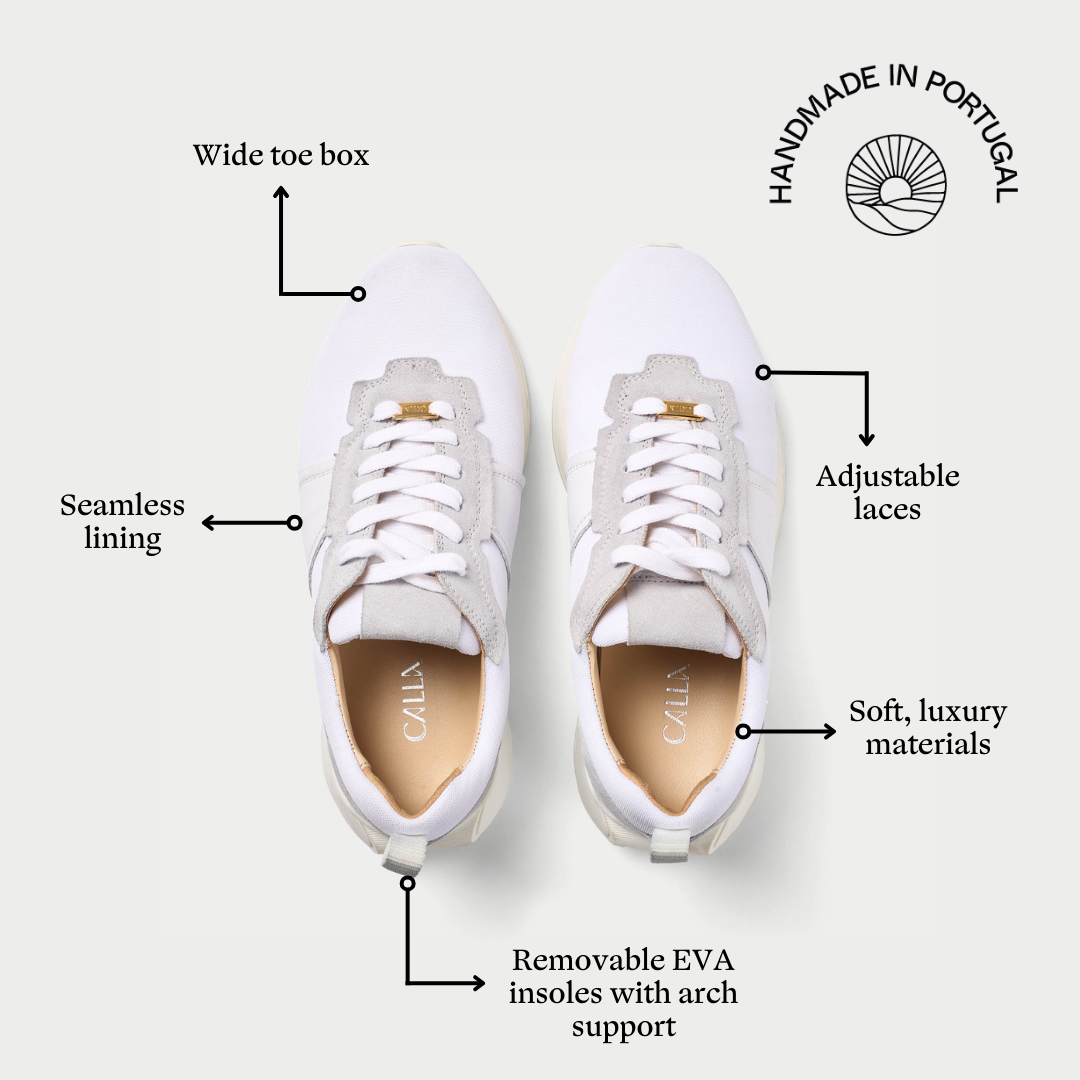 Cosmos white sneakers features