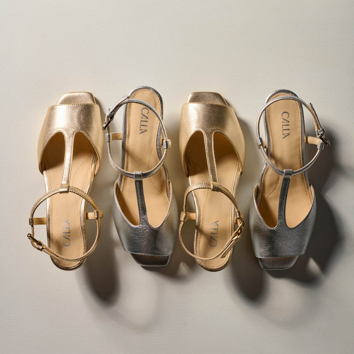 Edith - Champagne Leather Kitten Heels (image 7)