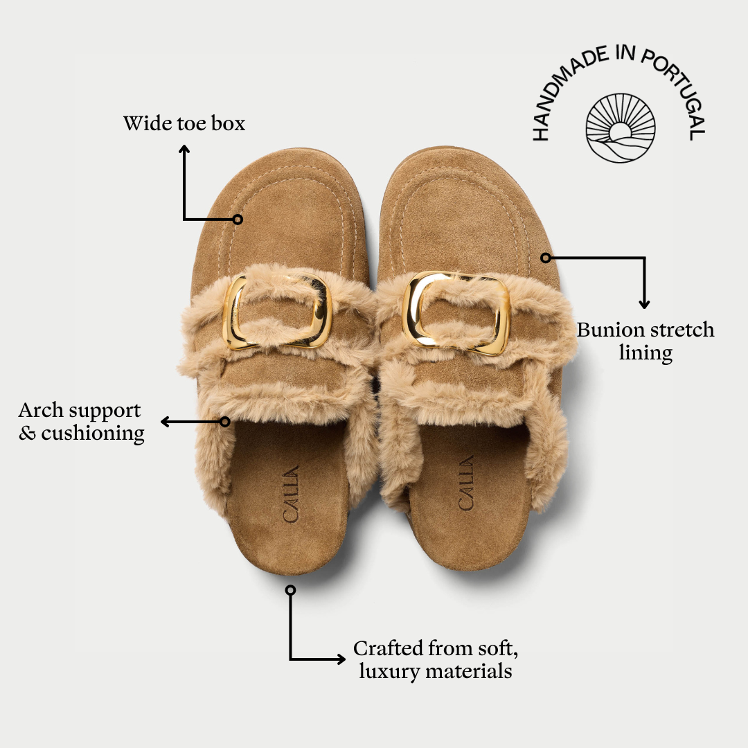 Ember - Cappuccino Cream Suede Slippers (image 2)