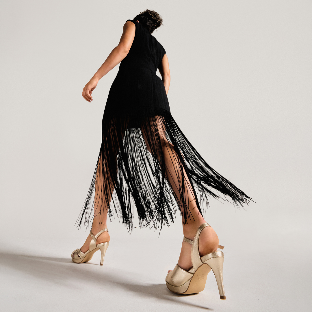 Emily - Champagne Leather Heeled Sandals (image 7)