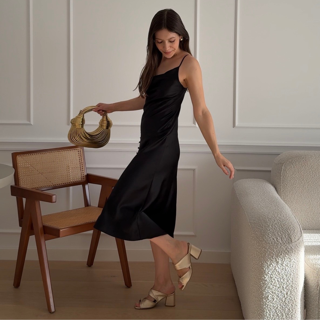 Mia - Champagne Leather Mules