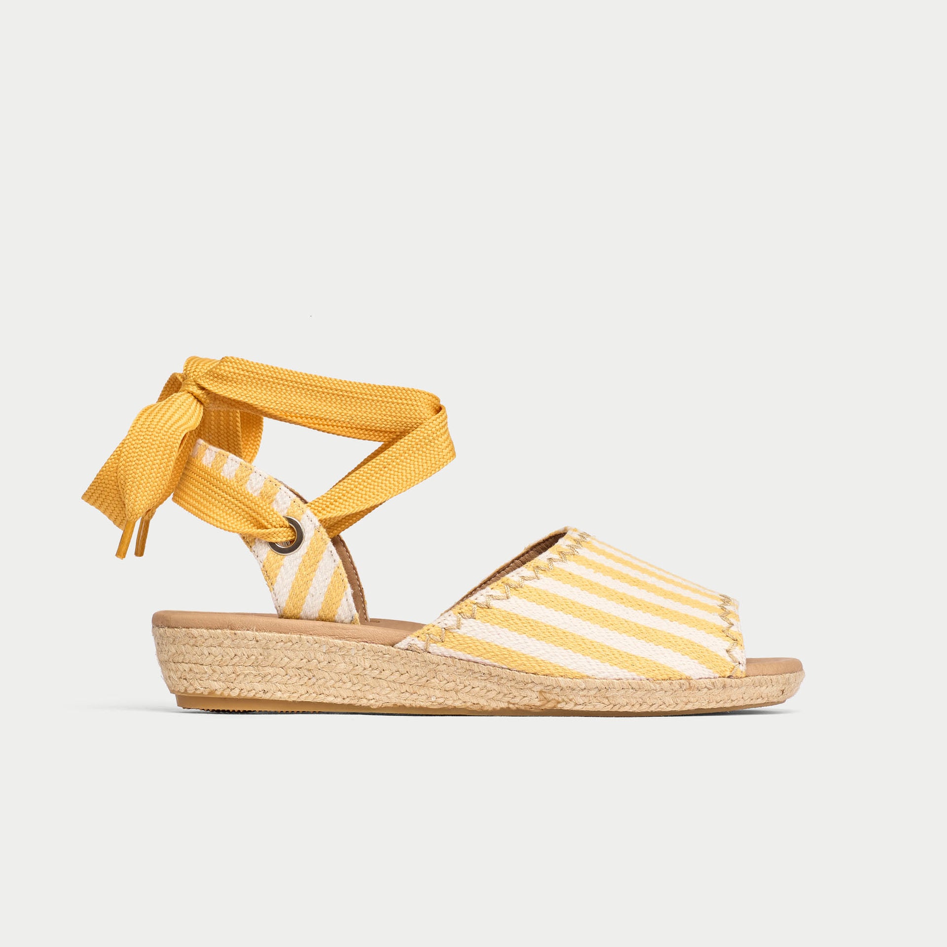Evelyn Lemon Canvas Espadrilles