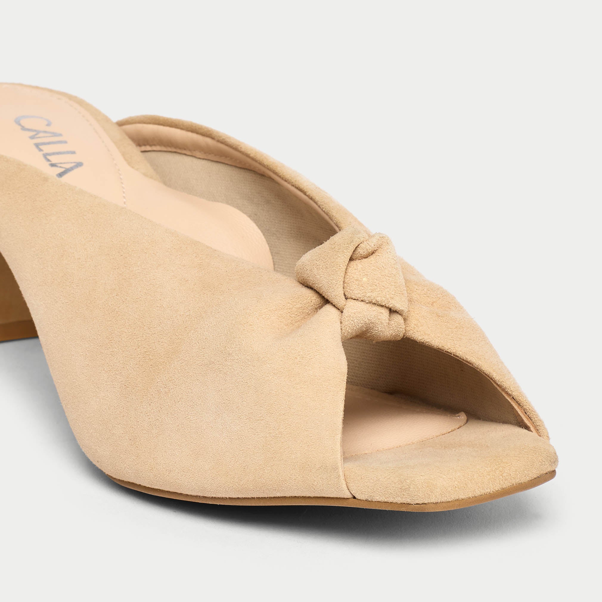 Greta - Taupe Suede Mules