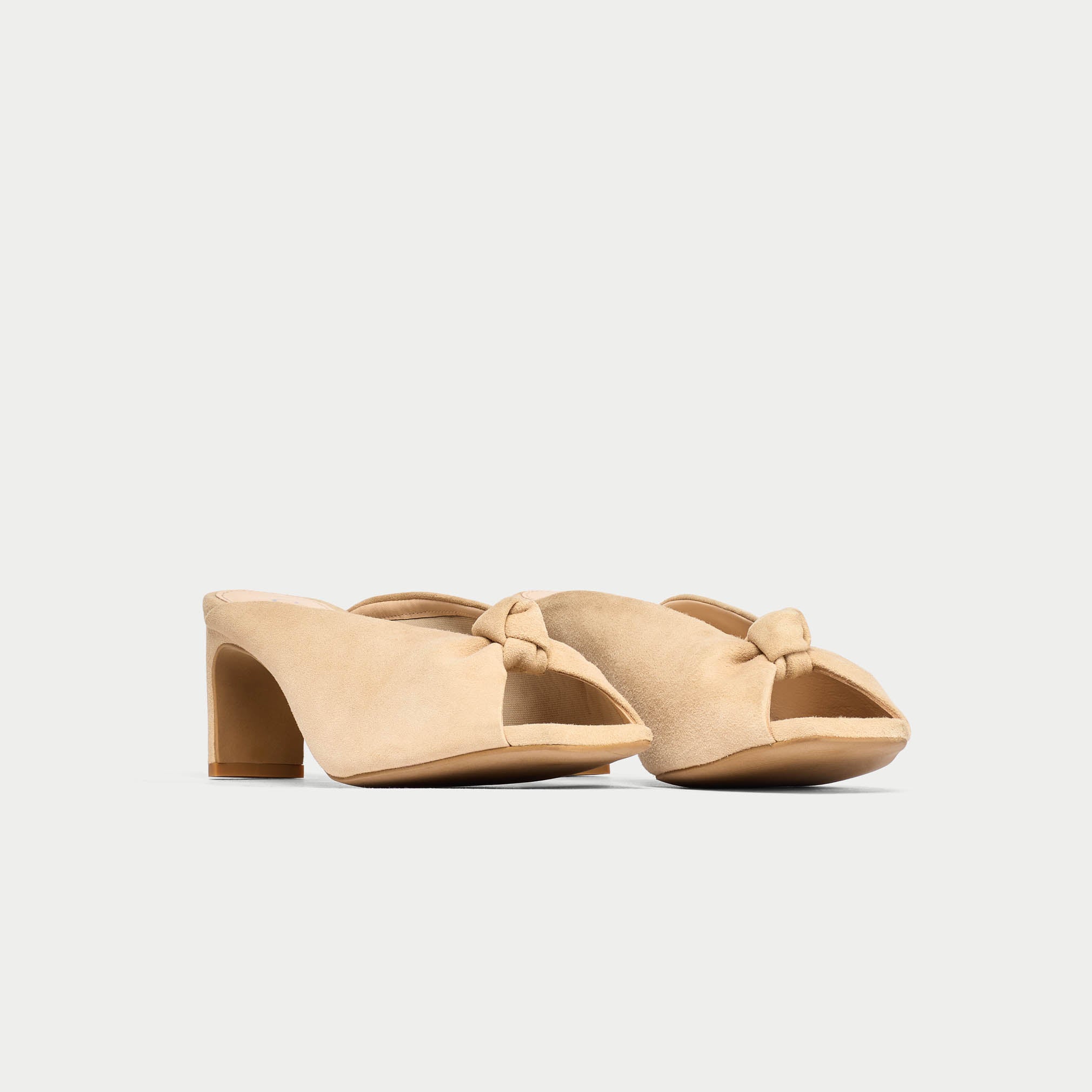 Greta - Taupe Suede Mules