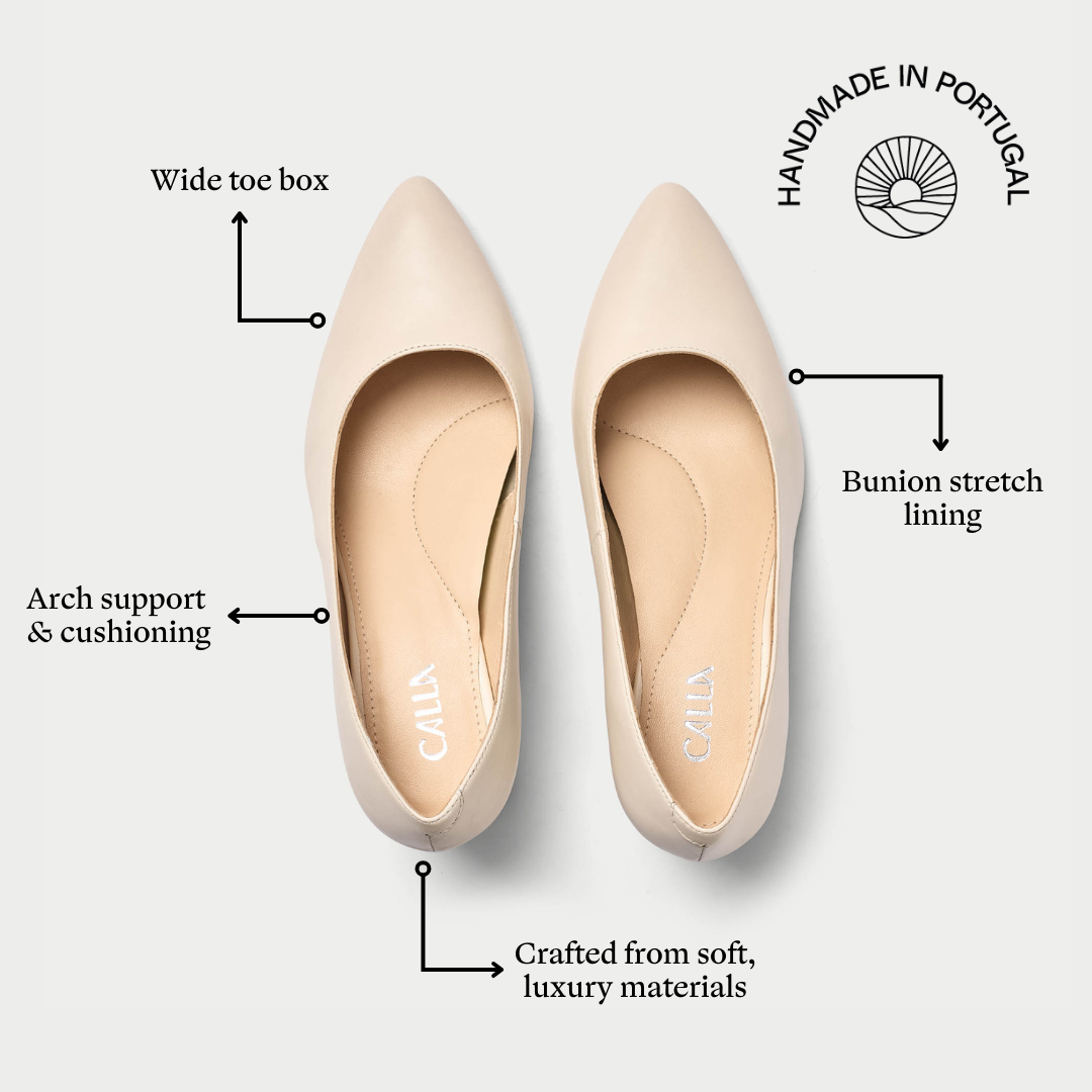 Hallie - Almond Leather Courts