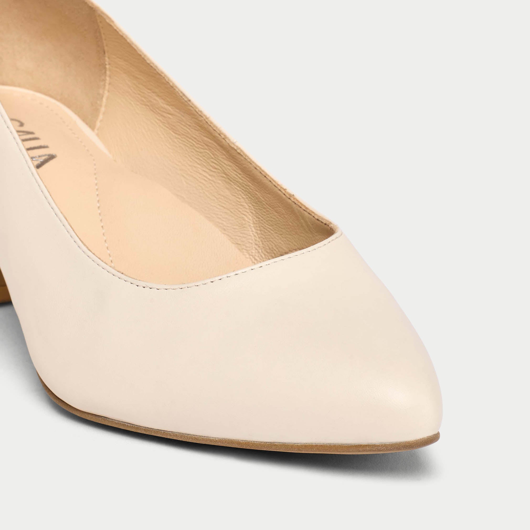 Hallie - Almond Leather Courts