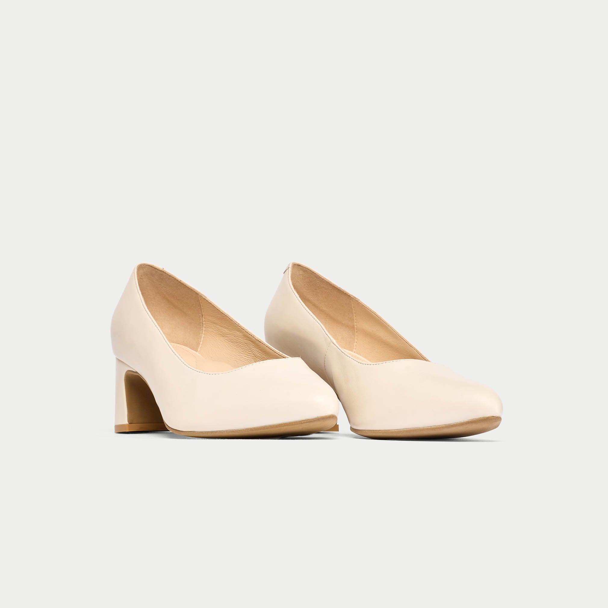 Hallie - Almond Leather Courts