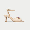 Kate neutral leather sandal side view