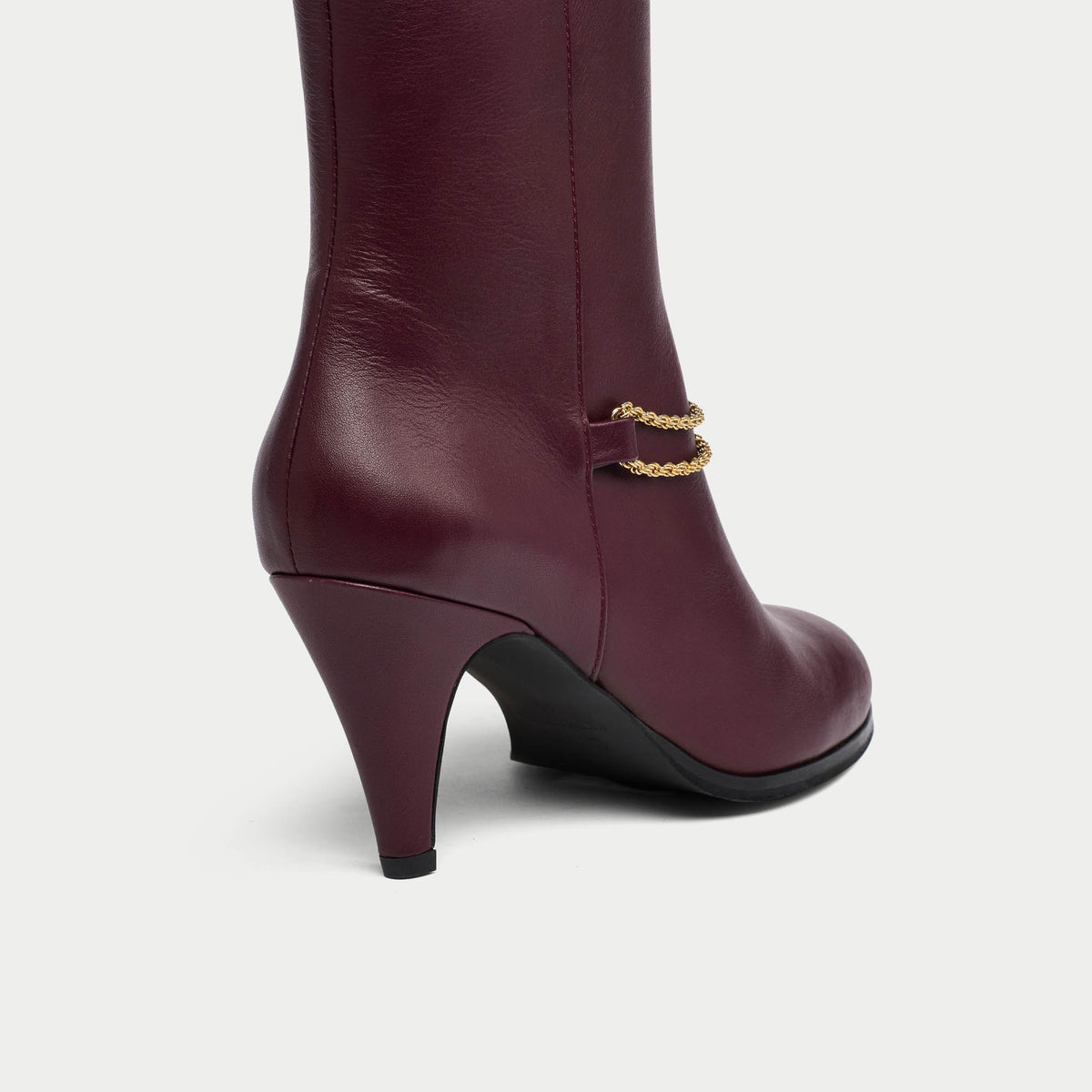 Maya - Cherry Leather Boots (image 5)