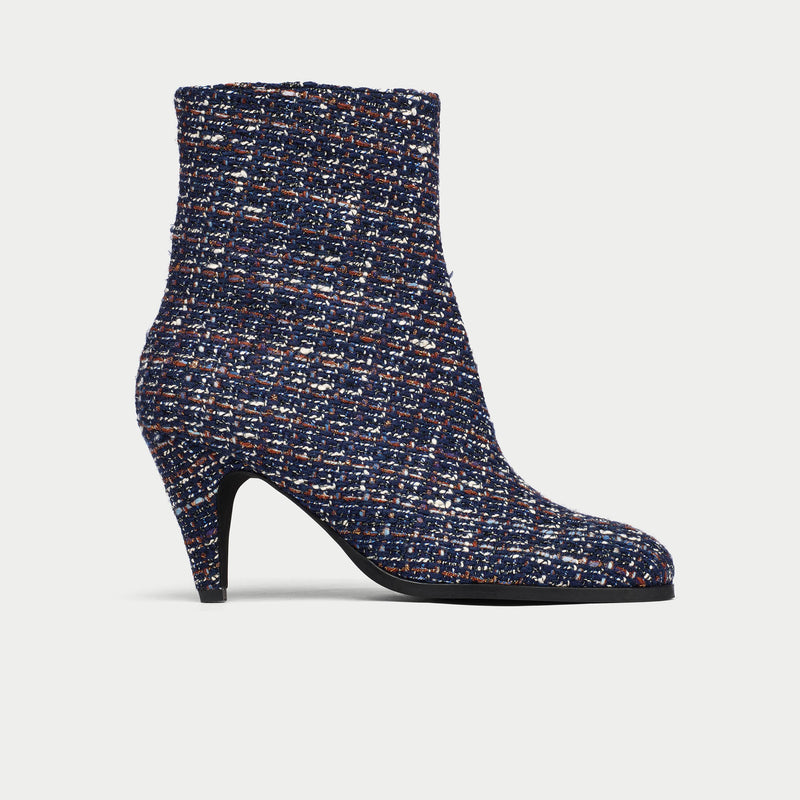 Maya - Navy Tweed Boots