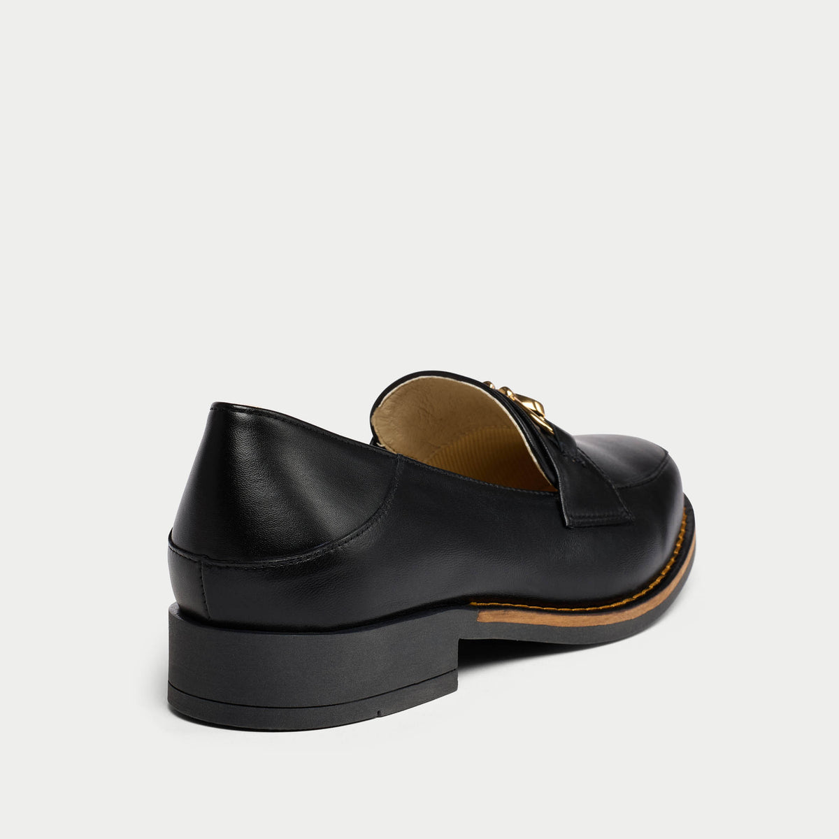 Meredith - Black Leather Loafers (image 7)