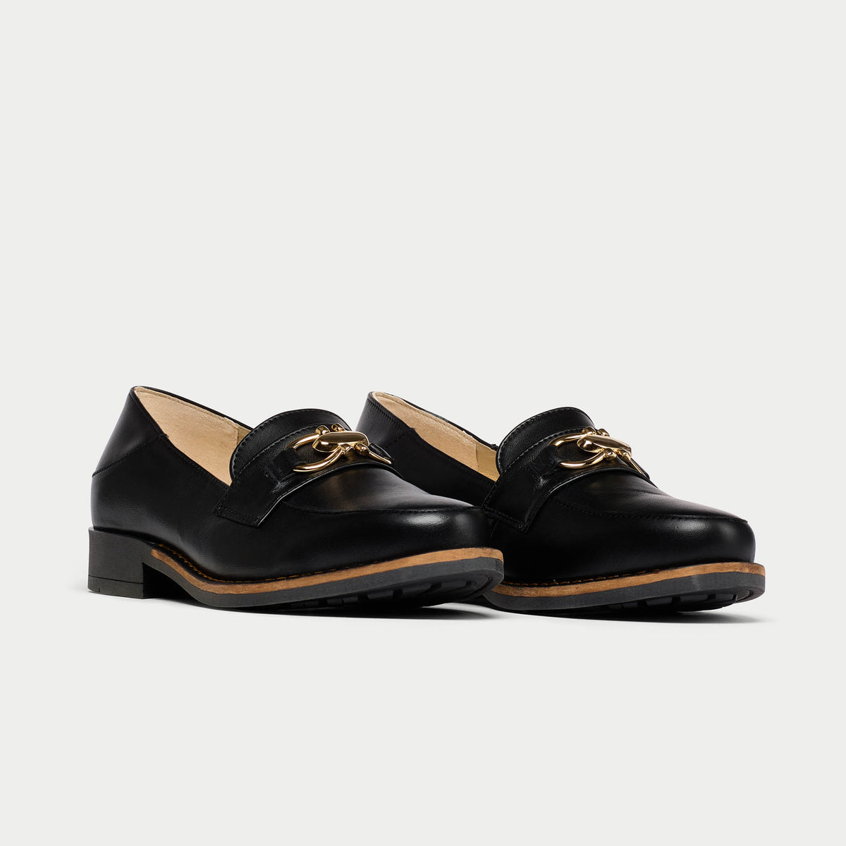 Meredith - Black Leather Loafers (image 3)