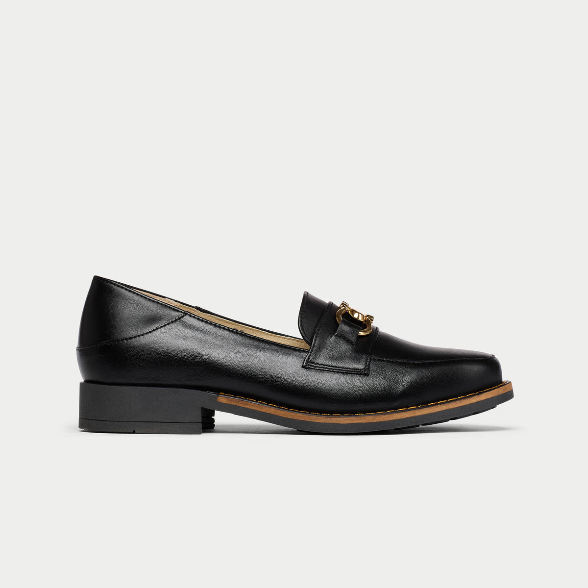 Meredith - Black Leather Loafers (image 1)
