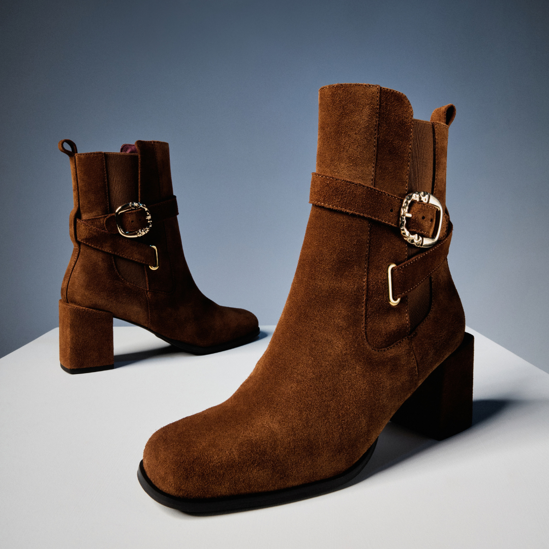 Miriam - Cognac Suede Leather Boots