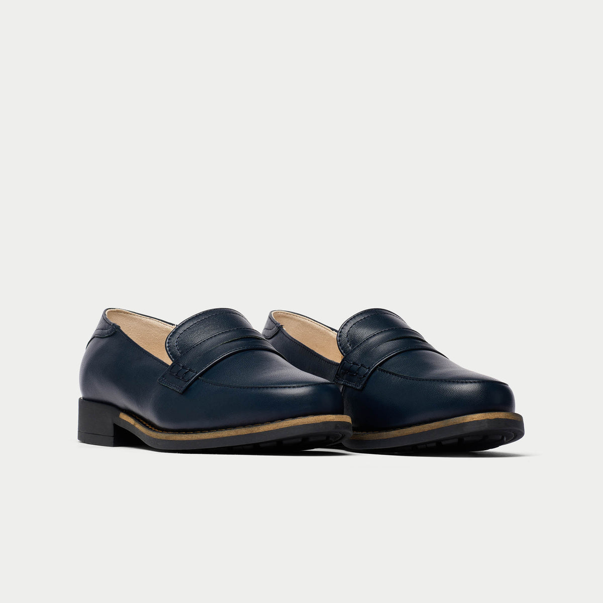 Nadia - Navy Leather Loafers (image 2)