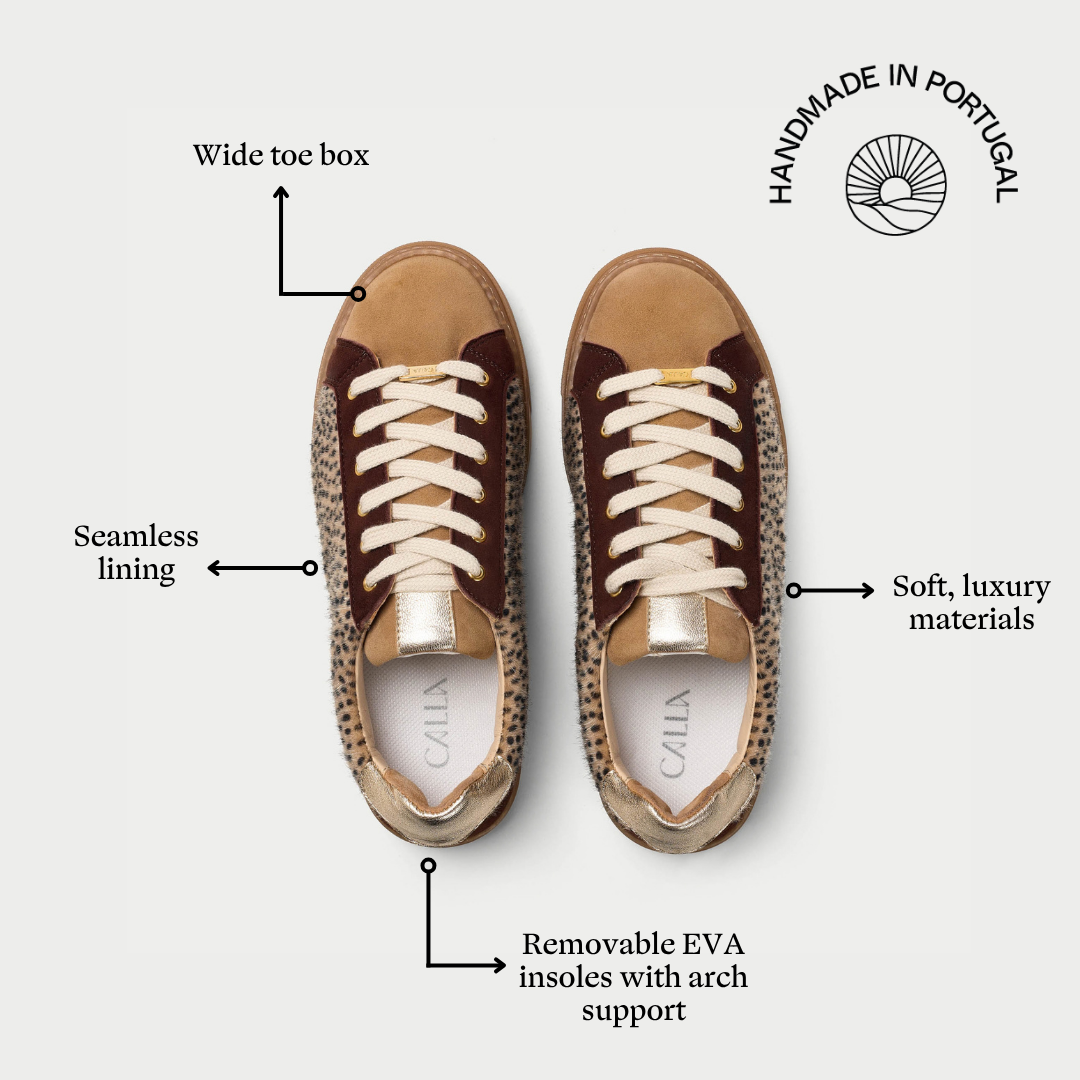 Neptune - Cheetah Wide Fit Trainers