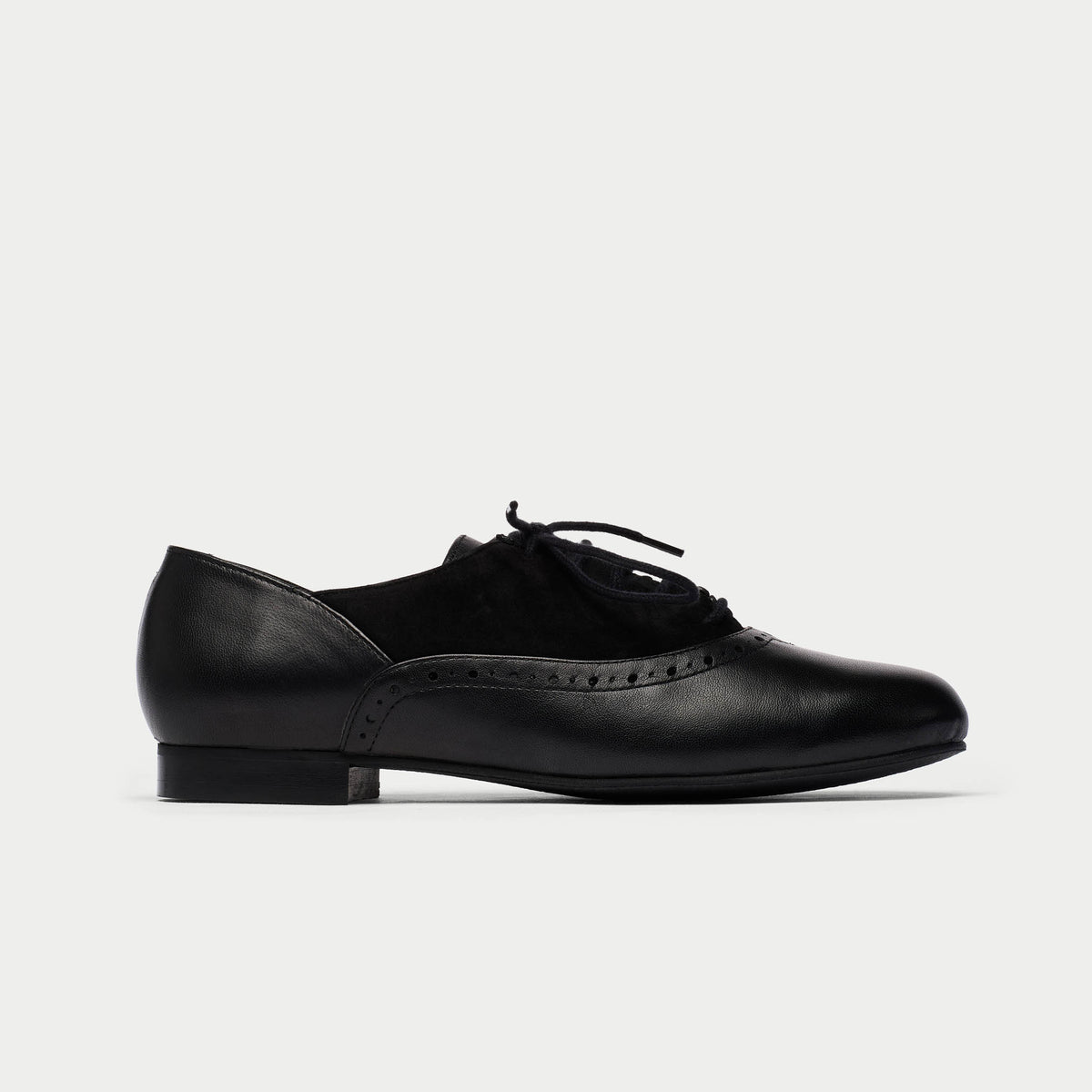 Ophelia - Black Leather Brogues (image 1)