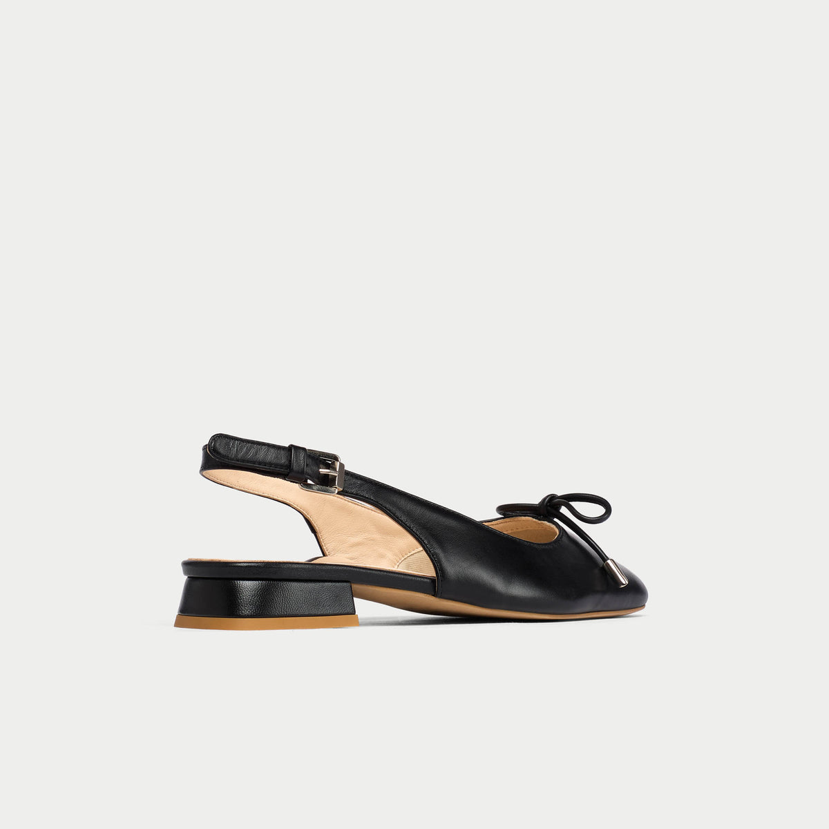 Petra - Black Leather Slingbacks (image 7)