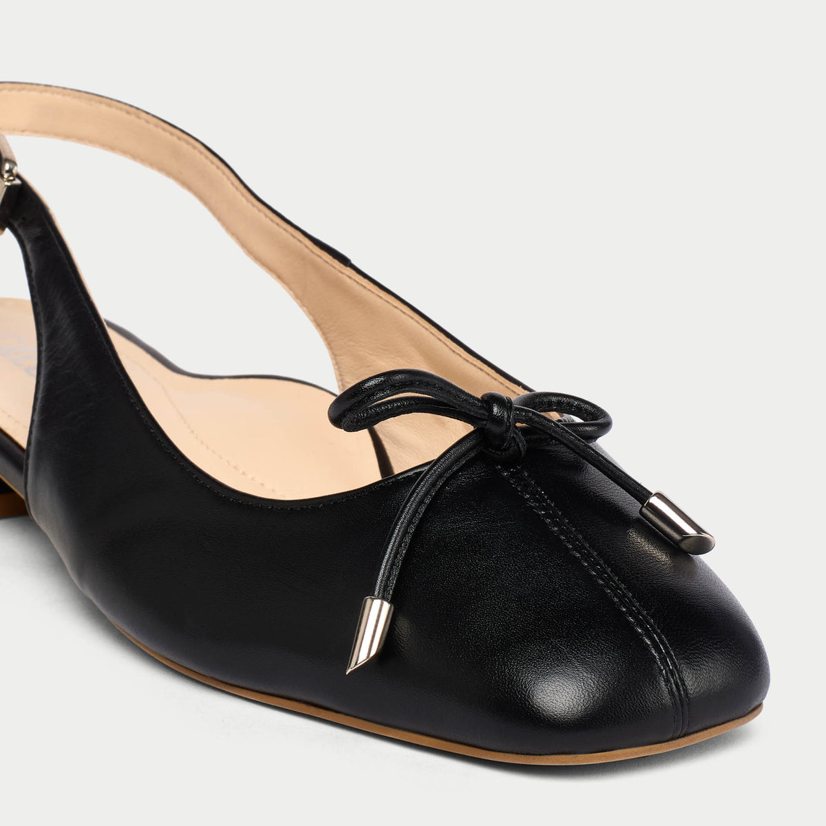 Petra - Black Leather Slingbacks (image 4)