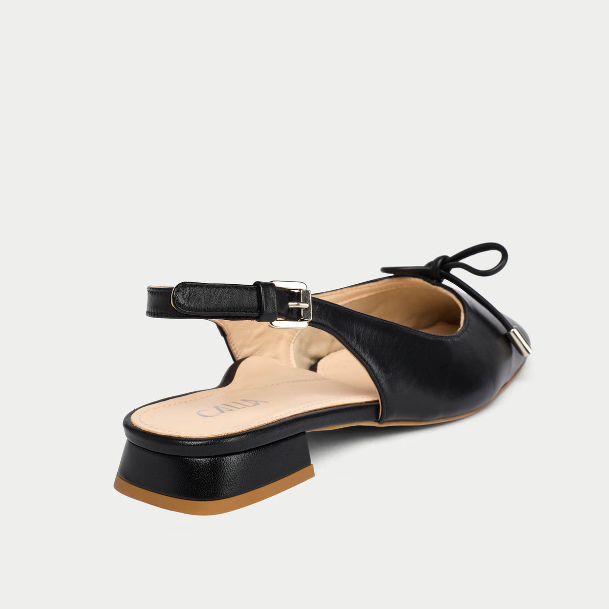 Petra - Black Leather Slingbacks (image 5)