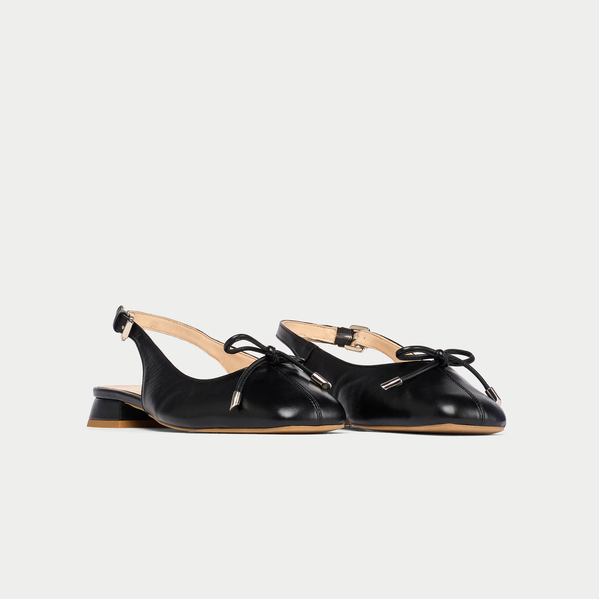 Petra - Black Leather Slingbacks (image 3)