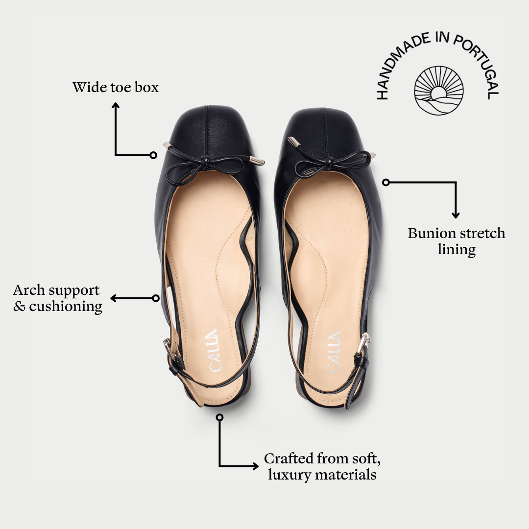 Petra - Black Leather Slingbacks (image 6)
